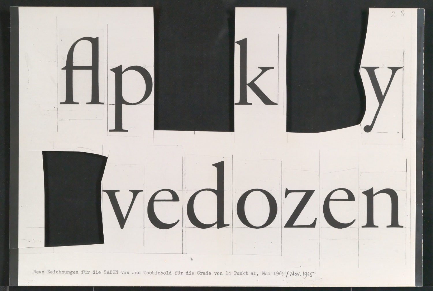 Entbehrliche Photokopien einzelner Buchstaben (gewöhnliche) ab 14 P — Blatt 163
