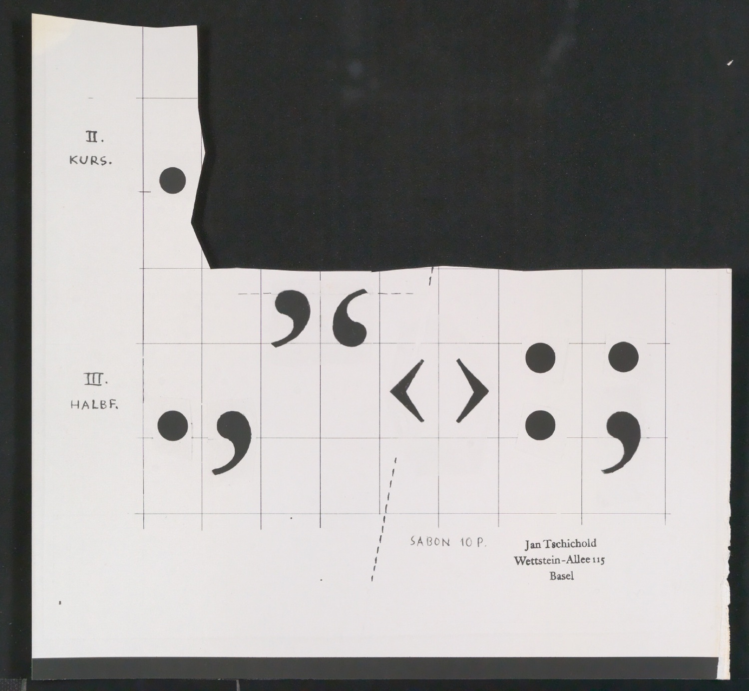 Entbehrliche Photokopien einzelner Buchstaben (gewöhnliche) ab 14 P — Blatt 173