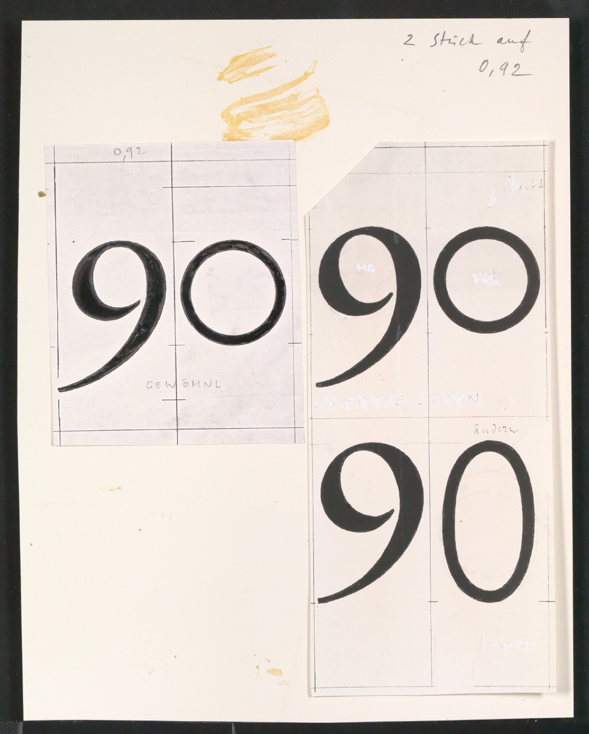Entbehrliche Photokopien einzelner Buchstaben (gewöhnliche) ab 14 P — Blatt 195