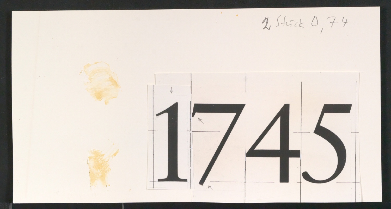 Entbehrliche Photokopien einzelner Buchstaben (gewöhnliche) ab 14 P — Blatt 197