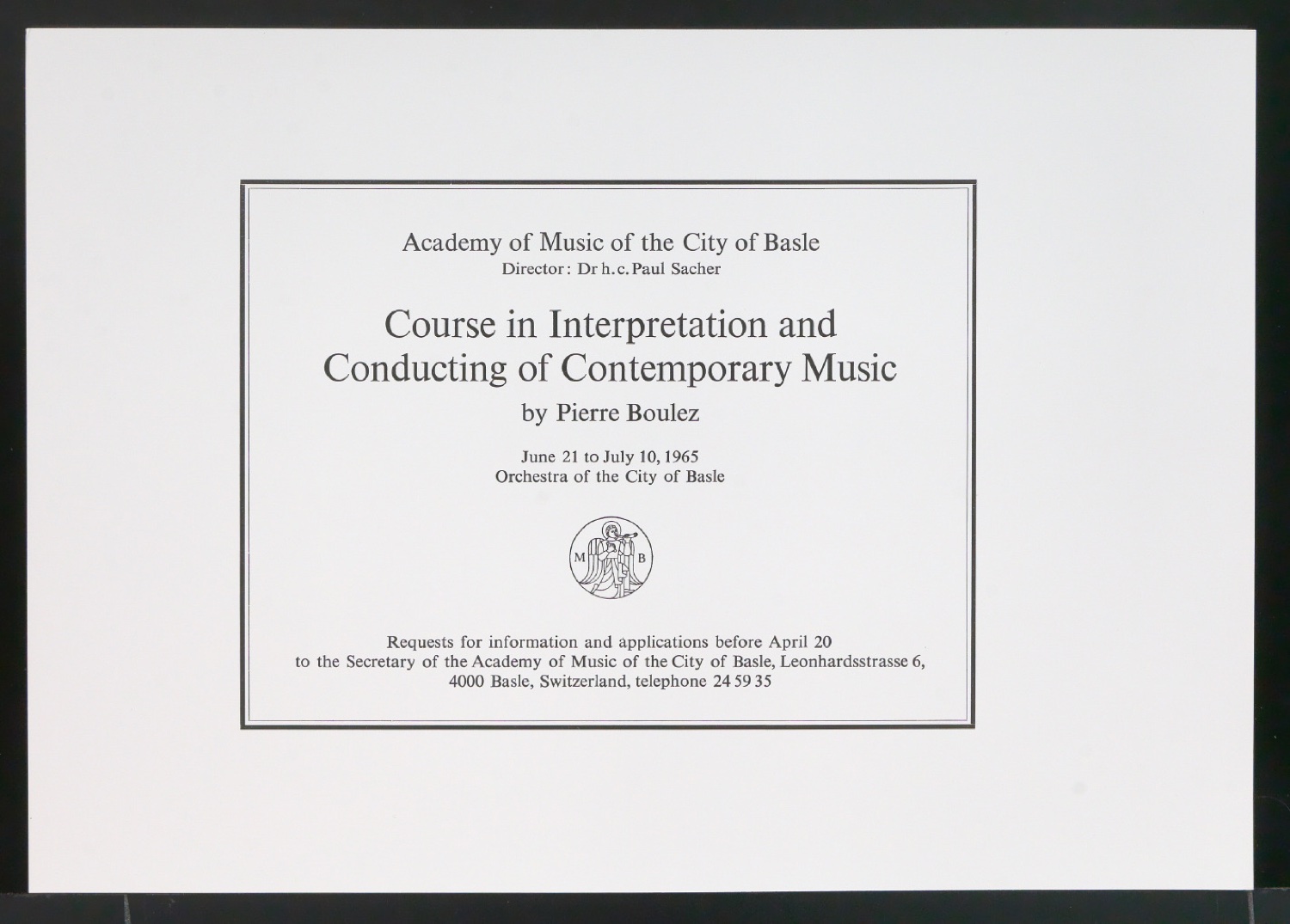 Interpretations- und Dirigierkurs für zeitgenössische Musik — Blatt 5