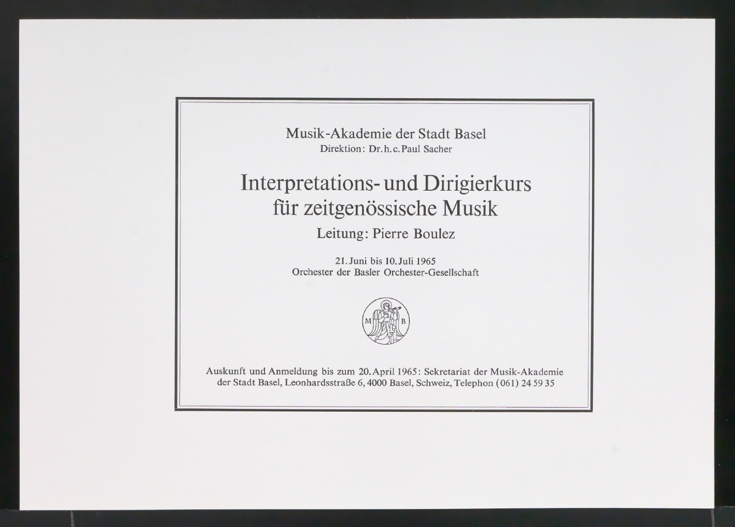 Interpretations- und Dirigierkurs für zeitgenössische Musik — Blatt 7