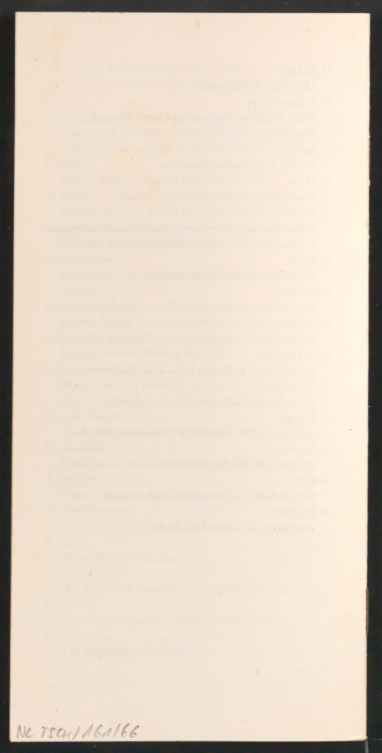 Korrekturfahnen für Program of the Symposium on the Chemotherapy of Cancer — Blatt 8