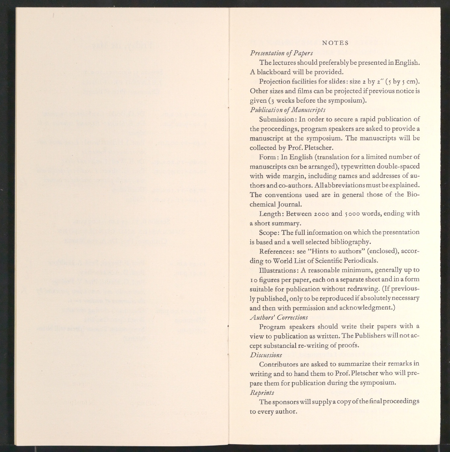 Korrekturfahnen für Program of the Symposium on the Chemotherapy of Cancer — Blatt 15
