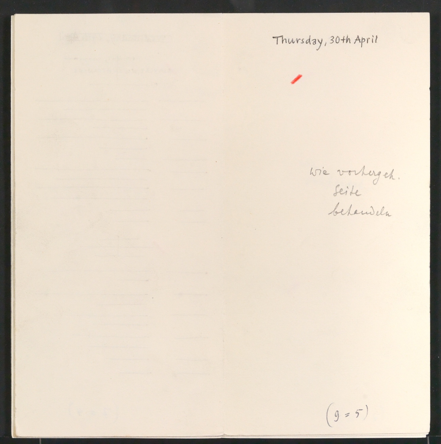 Blindband mit Entwurfsskizzen für Program of the Symposium on the Chemotherapy of Cancer — Blatt 5