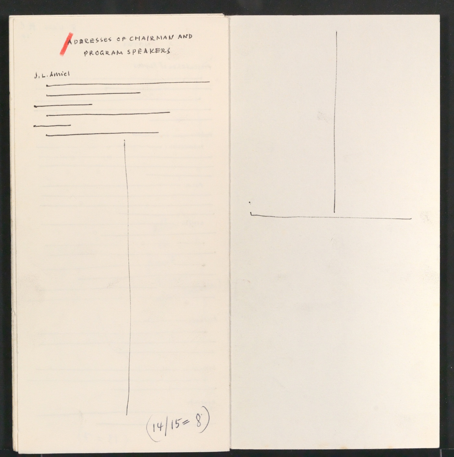 Blindband mit Entwurfsskizzen für Program of the Symposium on the Chemotherapy of Cancer — Blatt 8