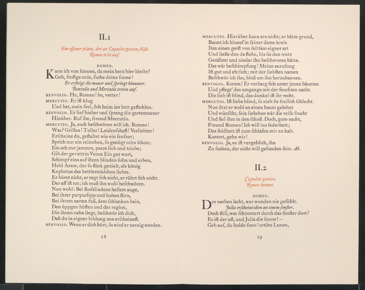Probedruck für Beitrag von Jan Tschichold: Romeo und Julia — Blatt 3