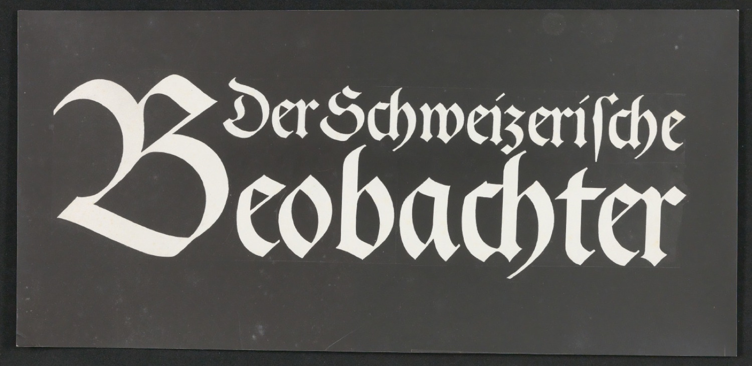 Entwurf und Reprografie für einen Briefkopf für Verlagsgesellschaft Beobachter AG — Blatt 3