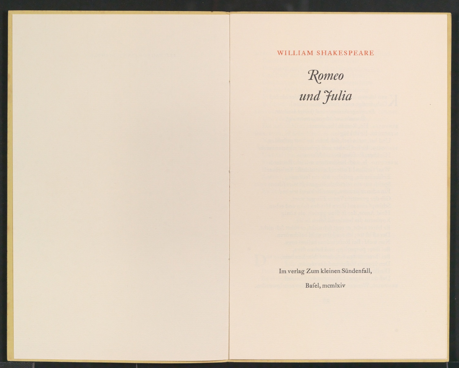 Beitrag von Jan Tschichold: Romeo und Julia — Blatt 3