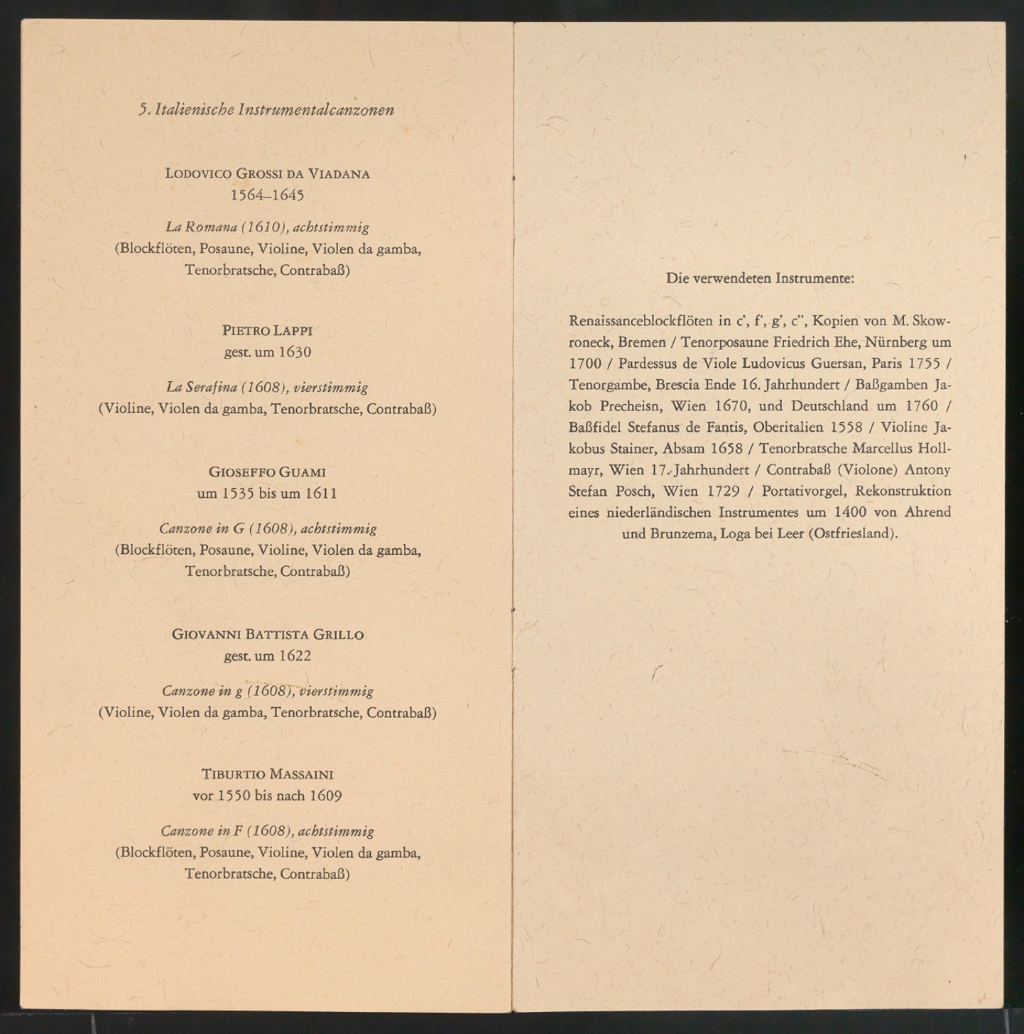 Programmheft 1964 - Musik des Spätmittelalters und der Renaissance — Blatt 4