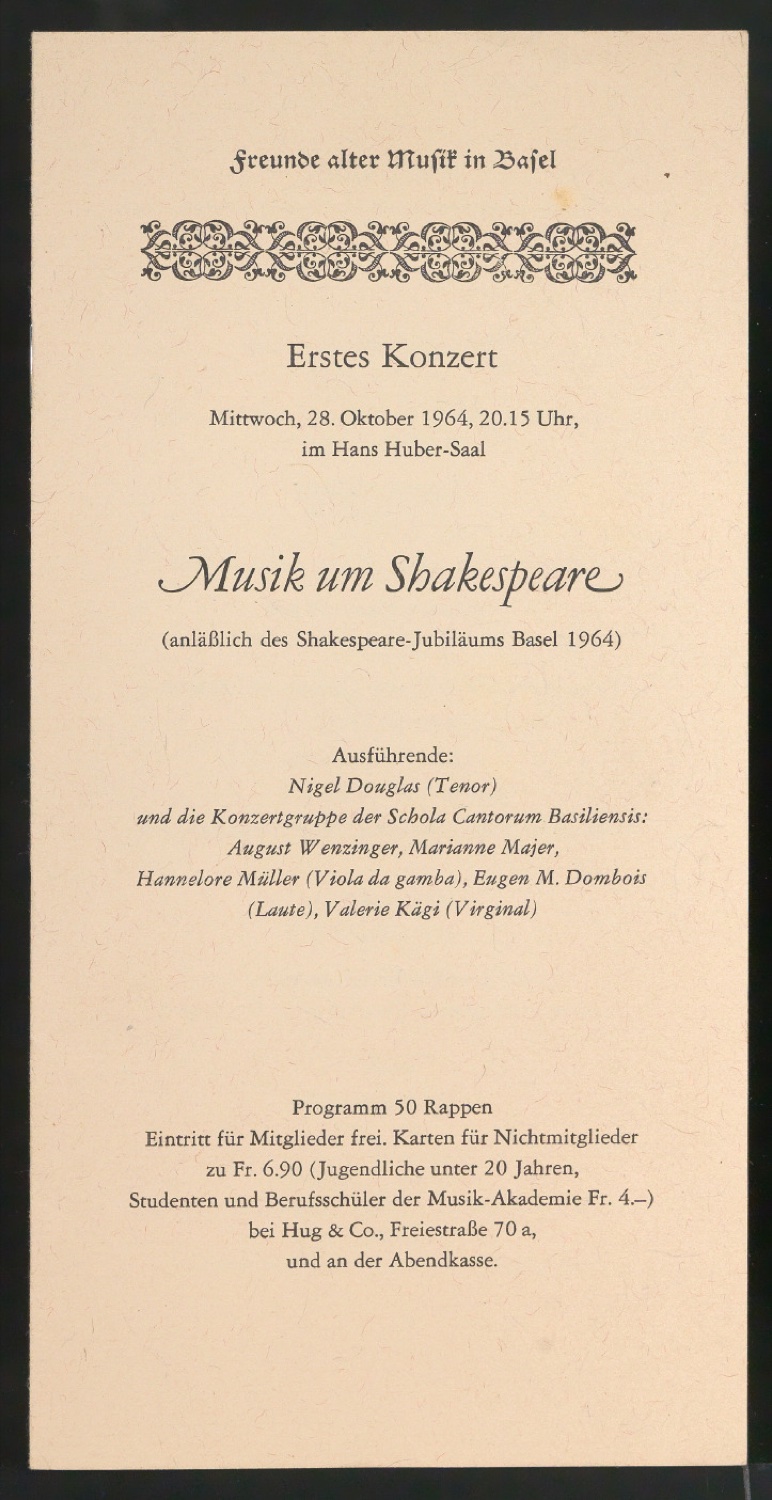 Programmheft 1964 - Musik um Shakespeare — Blatt 3