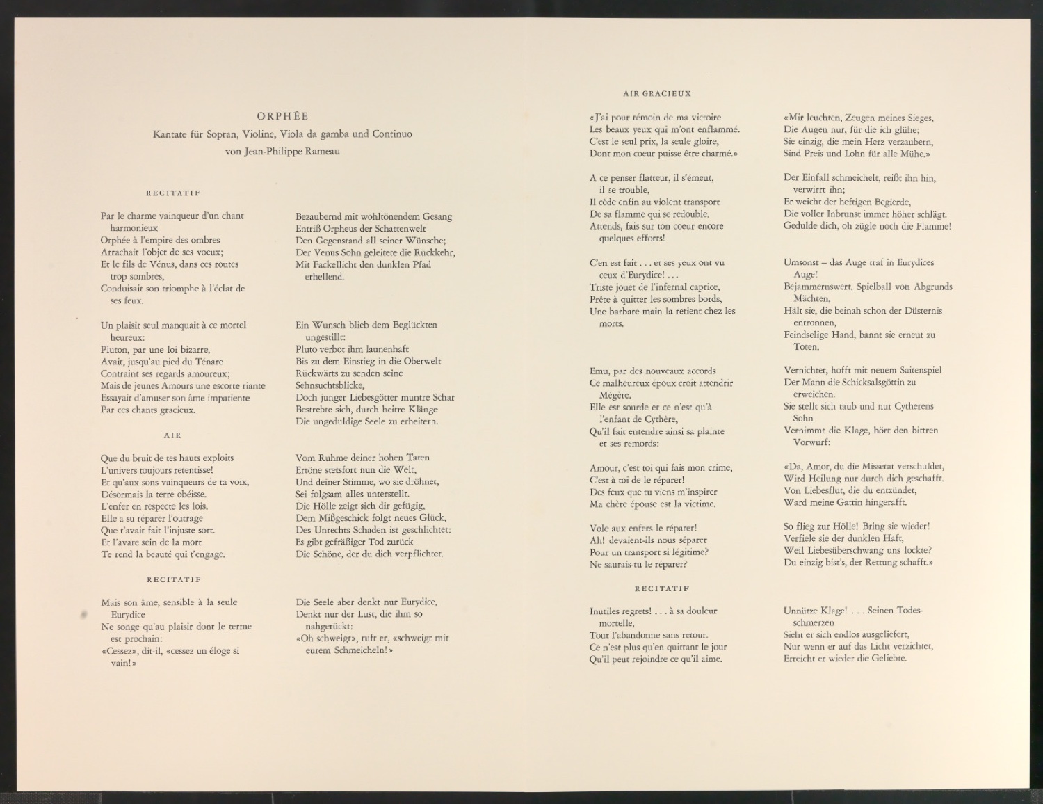 Programmheft Viertes Konzert 1964 Jean-Philippe Rameau und Jean-Marie Leclair — Blatt 2