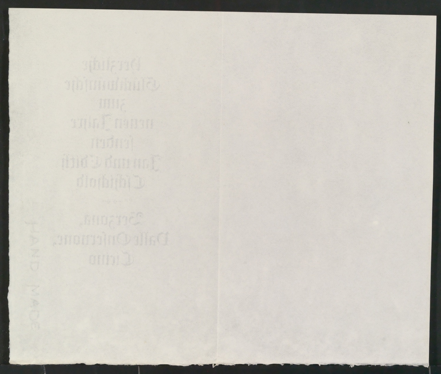Probedruck von Neujahrswunsch Herzliche Glückwünsche zum neuen Jahre senden Jan und Edith Tschichold — Blatt 2