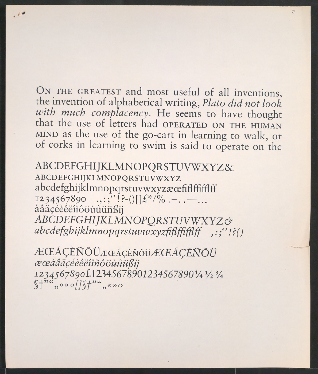Probedrucke der Sabon in verschiedenen Schriftschnitten und Schriftgraden — Blatt 215