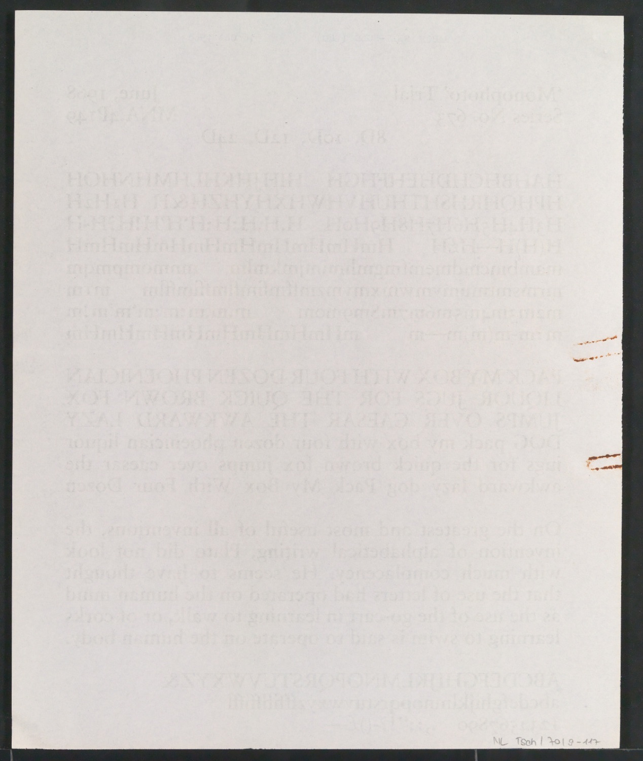 Probedrucke der Sabon in verschiedenen Schriftschnitten und Schriftgraden — Blatt 246