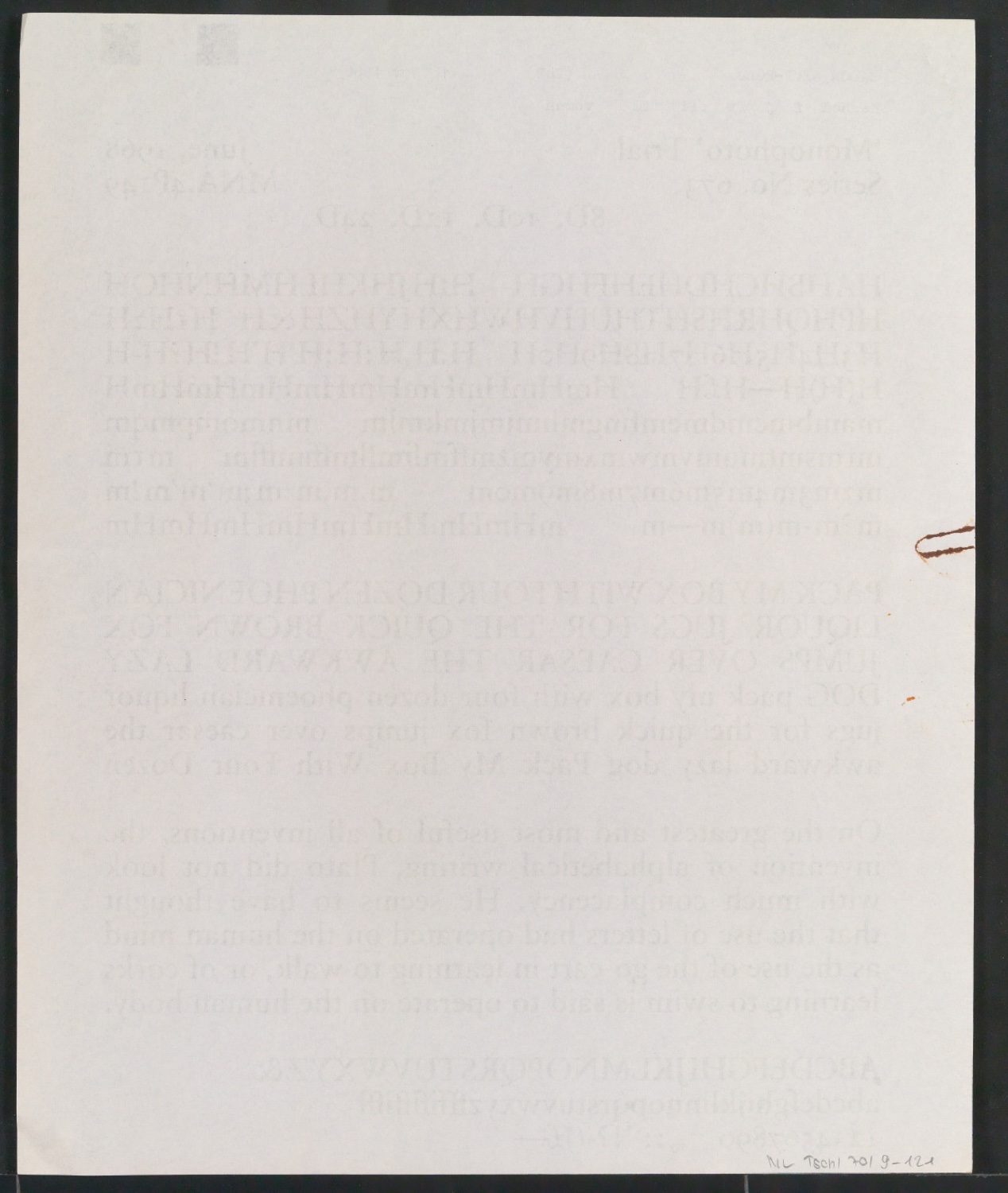 Probedrucke der Sabon in verschiedenen Schriftschnitten und Schriftgraden — Blatt 254
