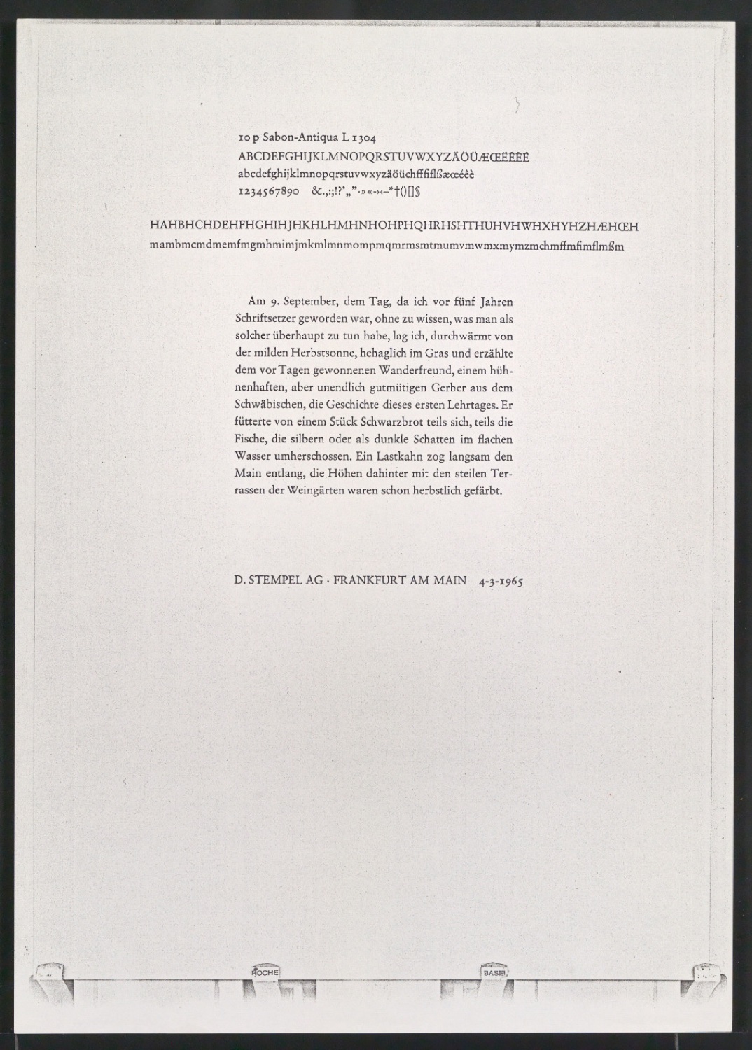 Probedrucke der Sabon in verschiedenen Schriftschnitten und Schriftgraden — Blatt 403