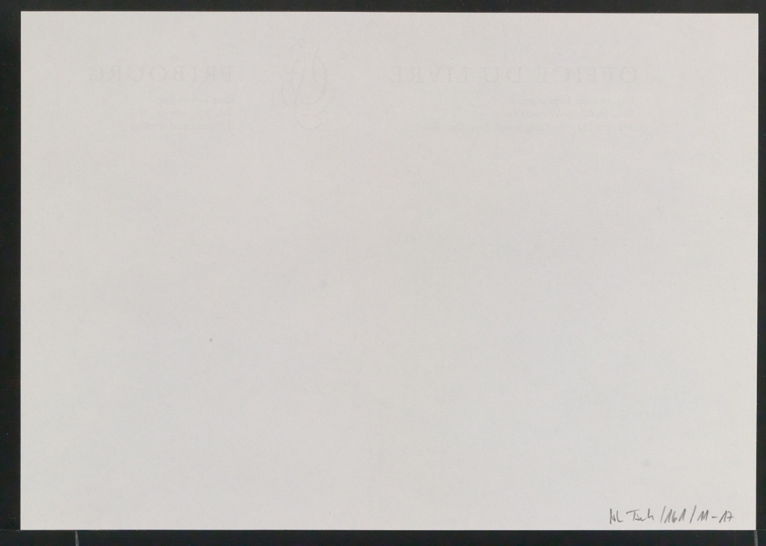 Briefbogen und Kurzbriefbogen für Office du Livre — Blatt 2