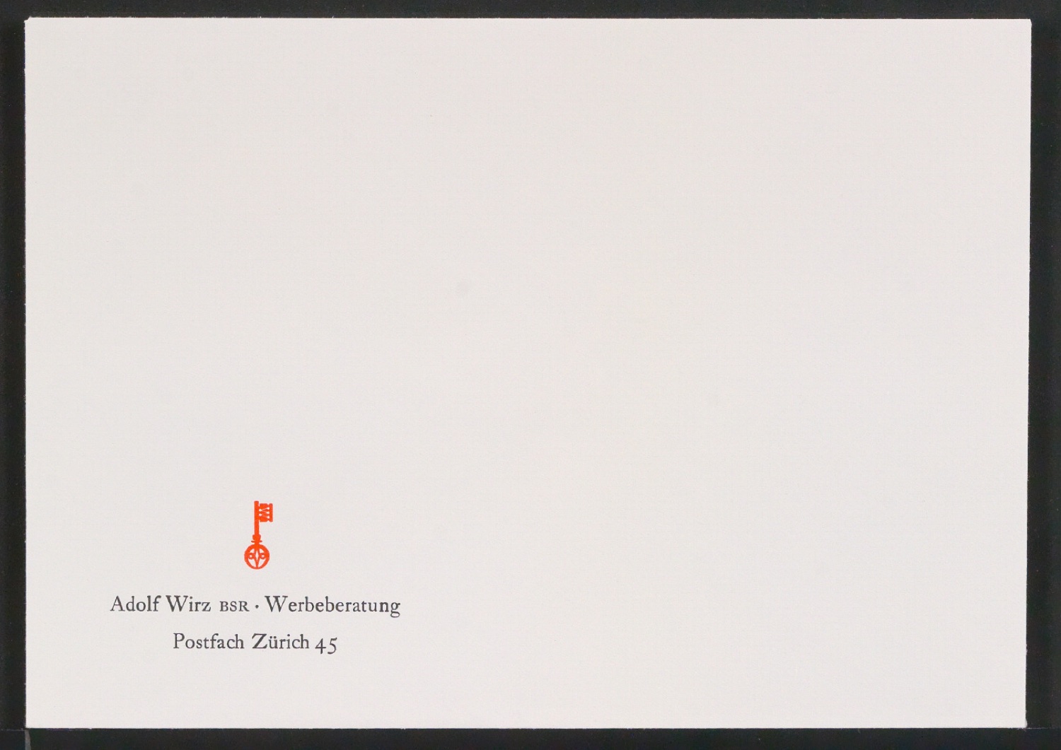 Belegexemplare vom Corporate Design für Adolf Wirz AG Werbeberatung — Blatt 1