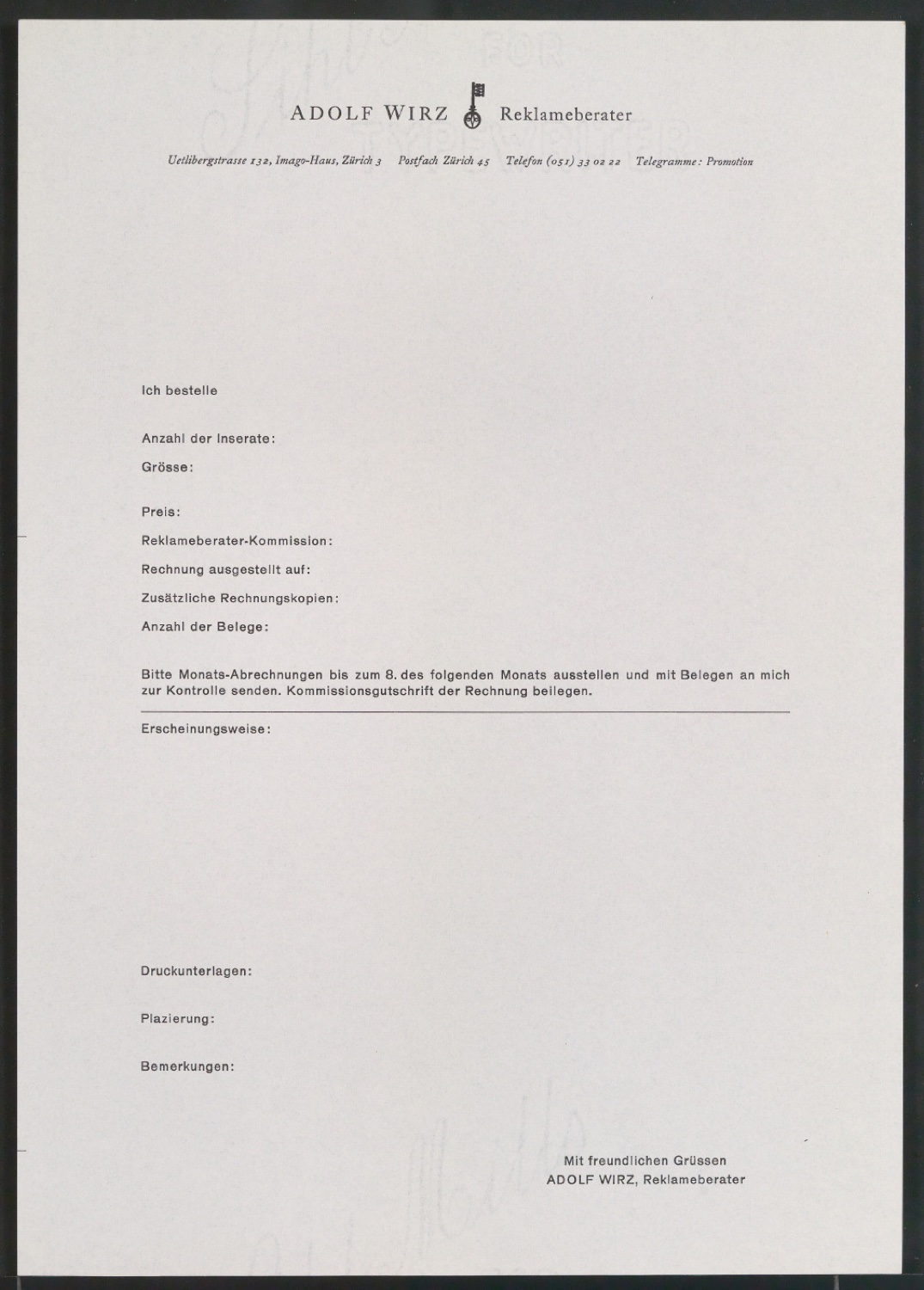 Belegexemplare vom Corporate Design für Adolf Wirz AG Werbeberatung — Blatt 25