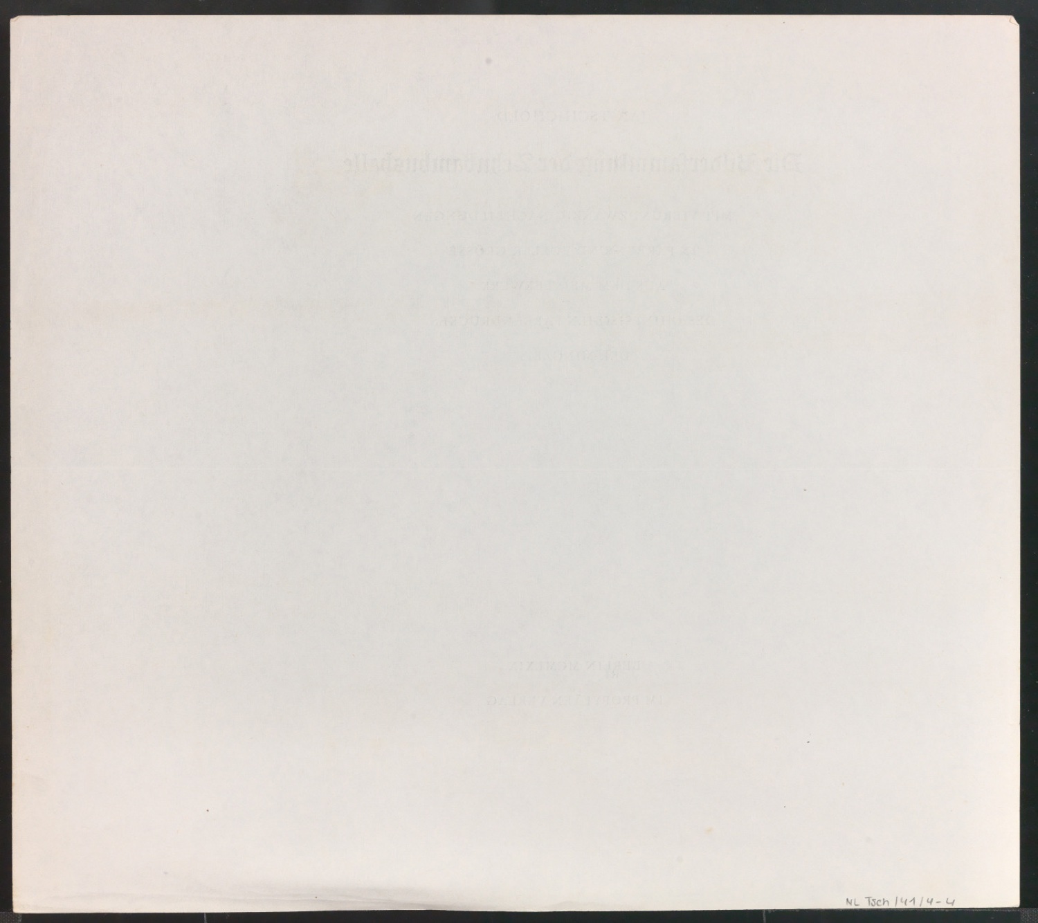 Probedrucke für das Titelblatt von Die Bildersammlung der Zehnbambushalle — Blatt 6