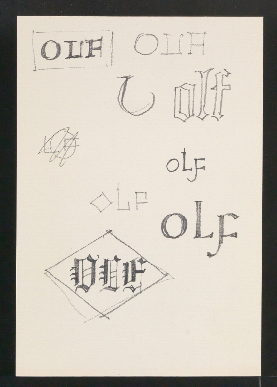 Entwurfszeichnungen von Verlegermarke für Office du Livre — Blatt 13