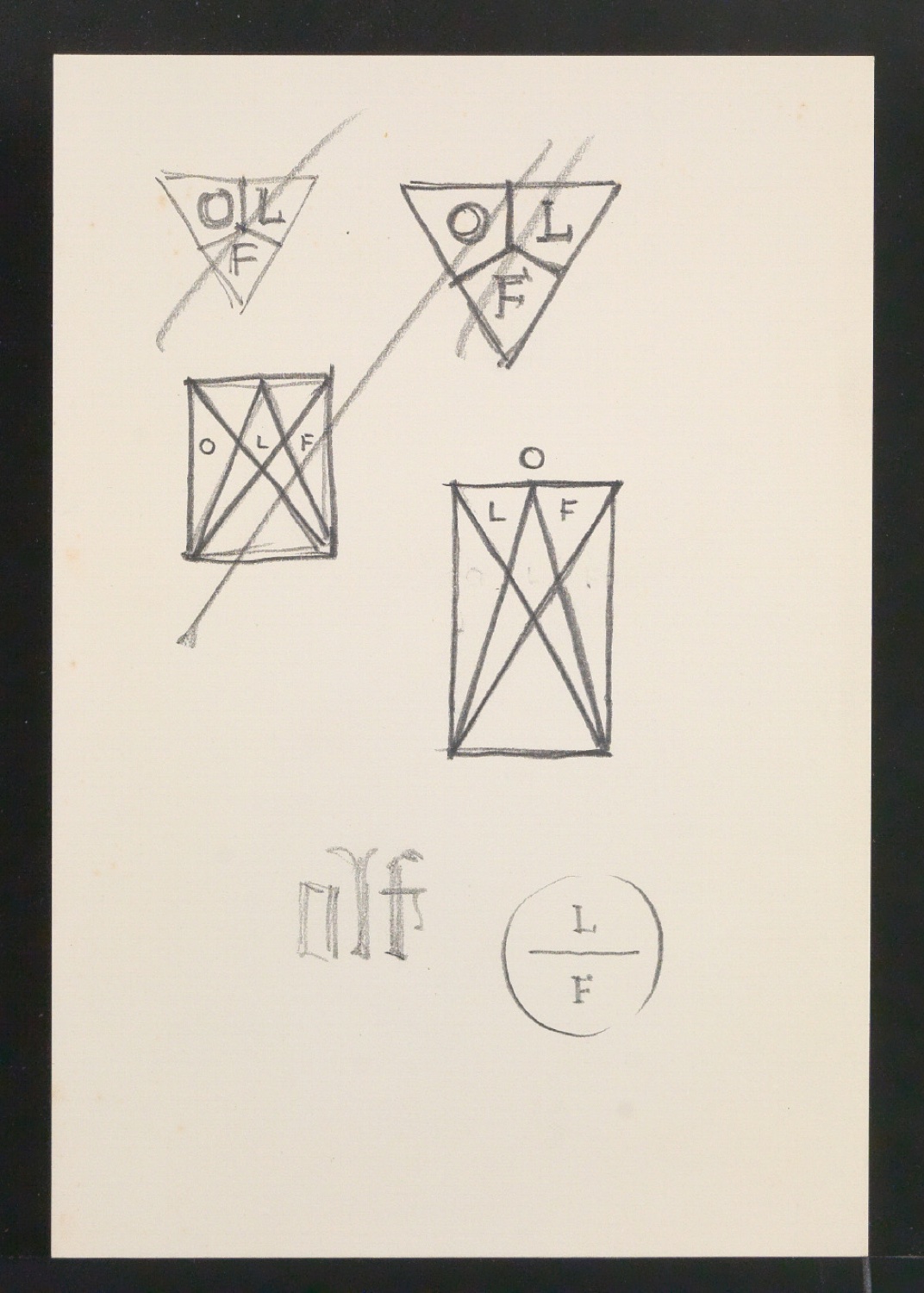 Entwurfszeichnungen von Verlegermarke für Office du Livre — Blatt 15