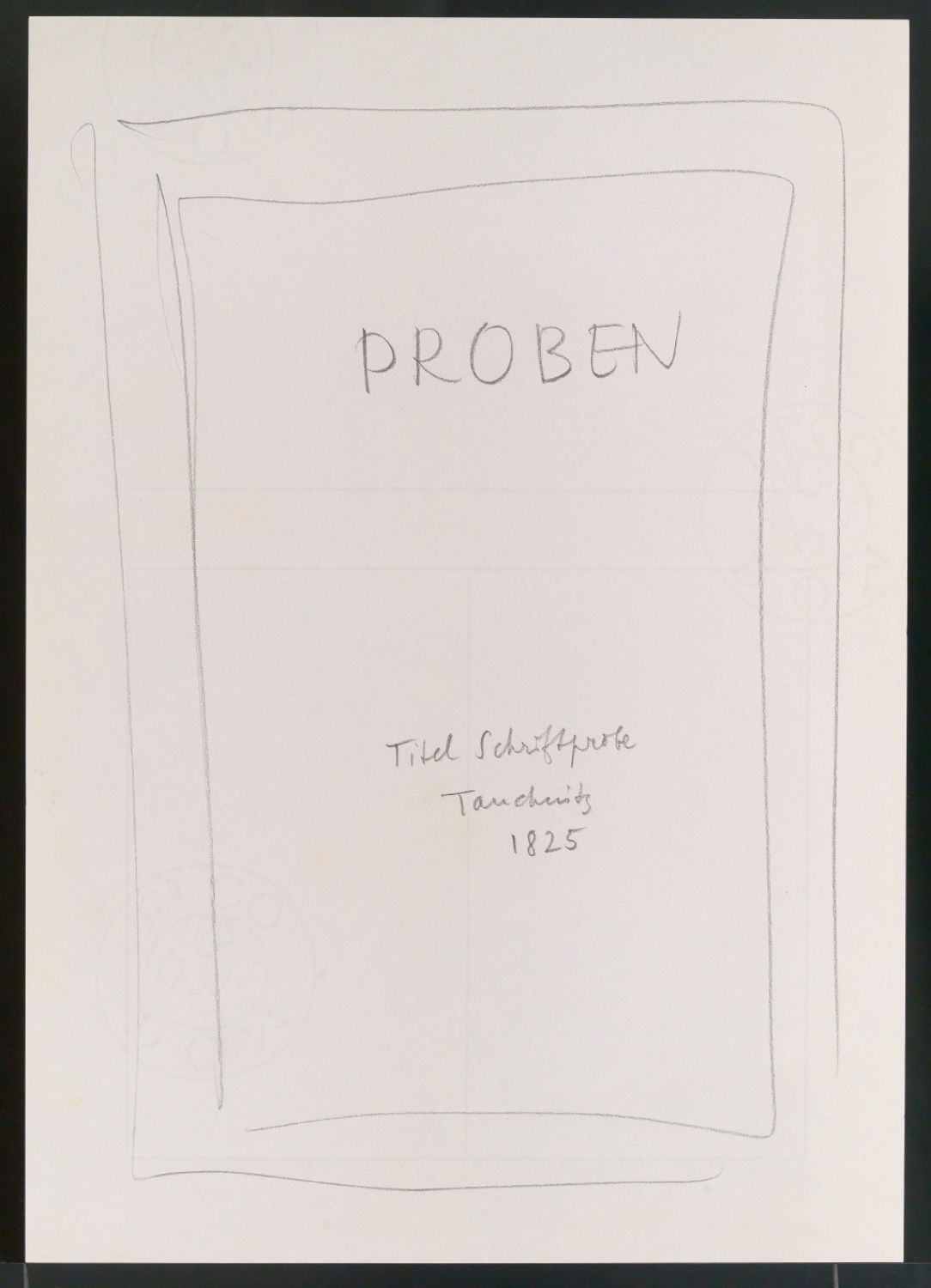 Notizen und Entwurfszeichnungen zu Illustrationen für Gelegenheitsdrucksachen aus fünf Jahrhunderten — Blatt 5