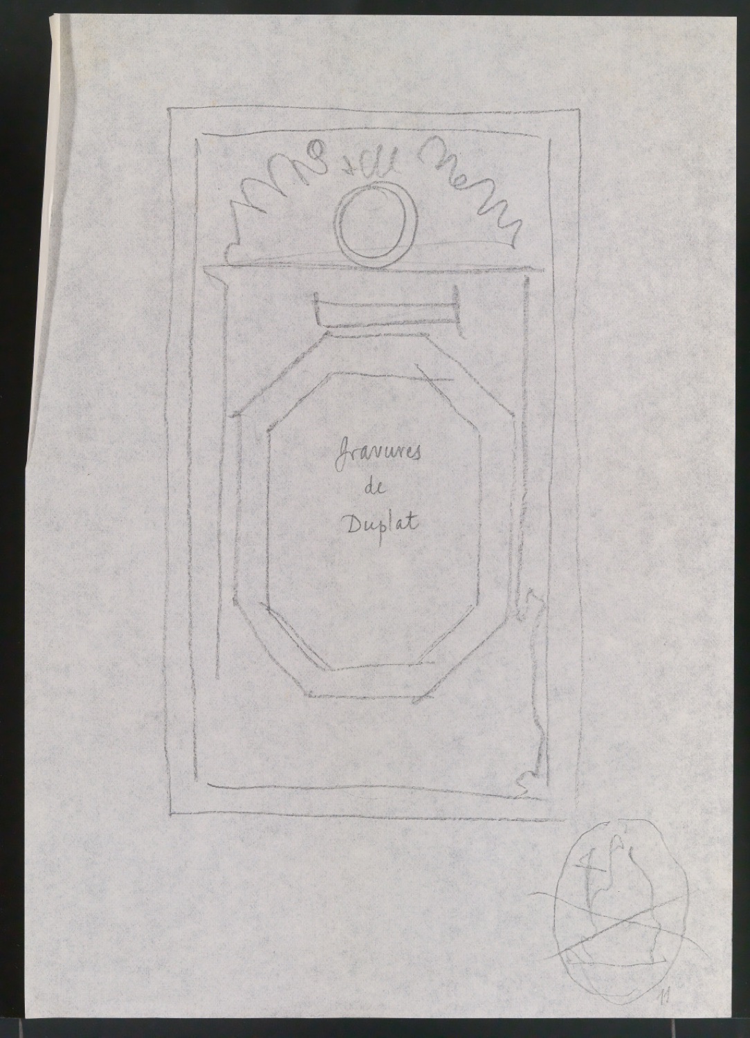 Notizen und Entwurfszeichnungen zu Illustrationen für Gelegenheitsdrucksachen aus fünf Jahrhunderten — Blatt 7