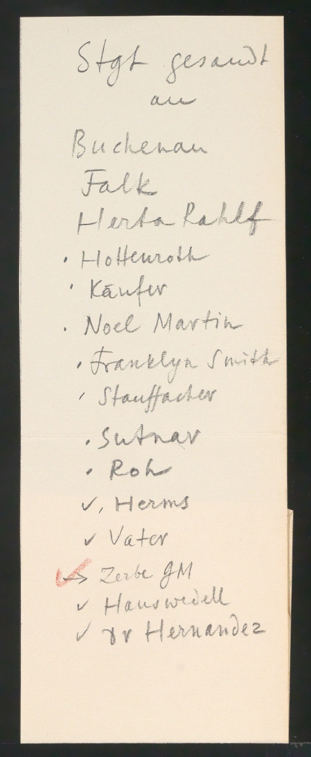 Versandlisten für Rezensionsexemplare — Blatt 3