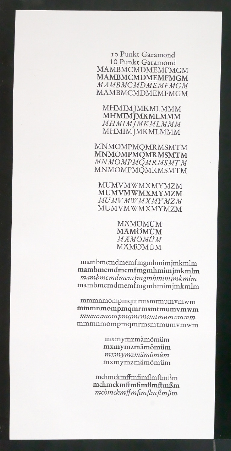 Probedrucke einer 10 Punkt Garamond — Blatt 5