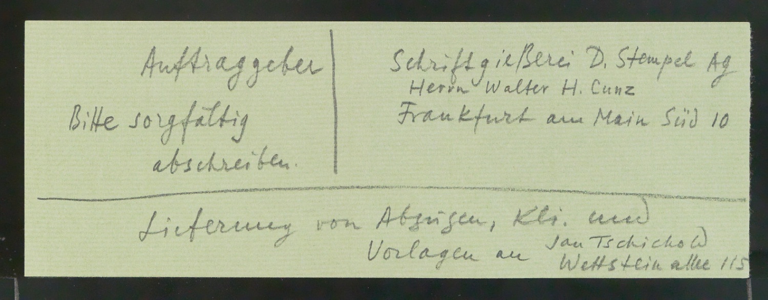 Notizen zur Schriftentwicklung von Sabon oder Garamond — Blatt 3