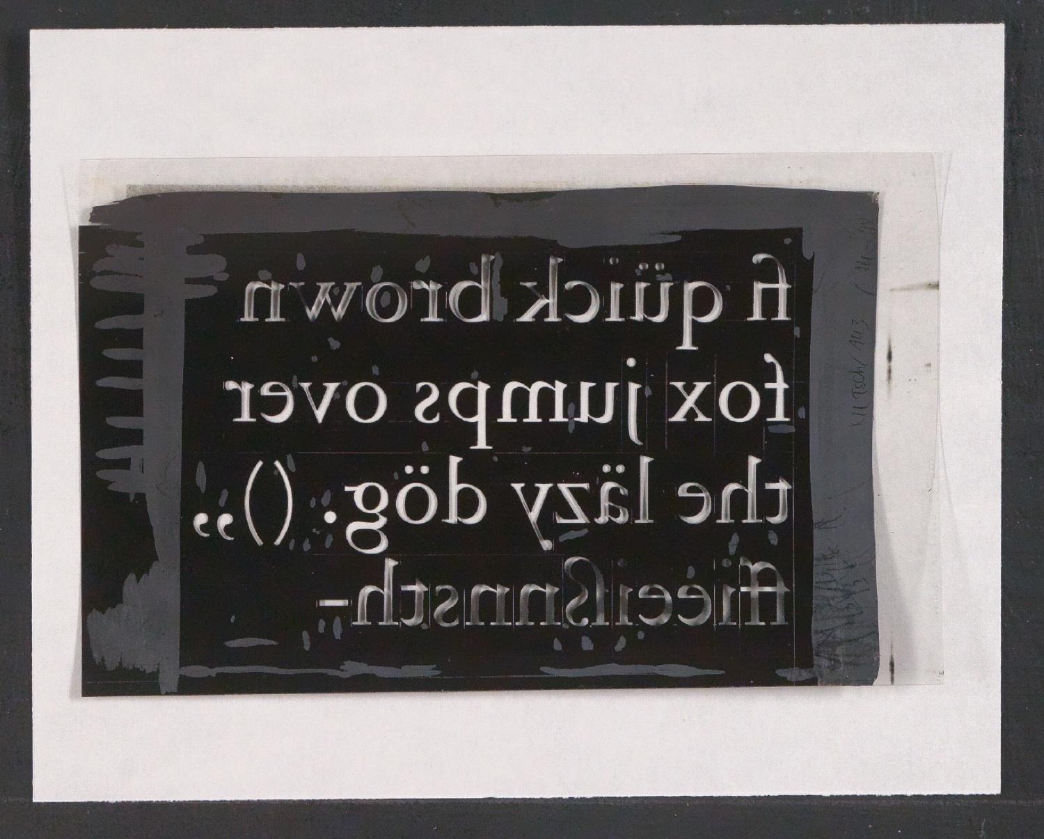 Negativfilme für Reproduktionen von Entwürfen der Sabon, der Garamond und historischer Schrifttypen — Blatt 4
