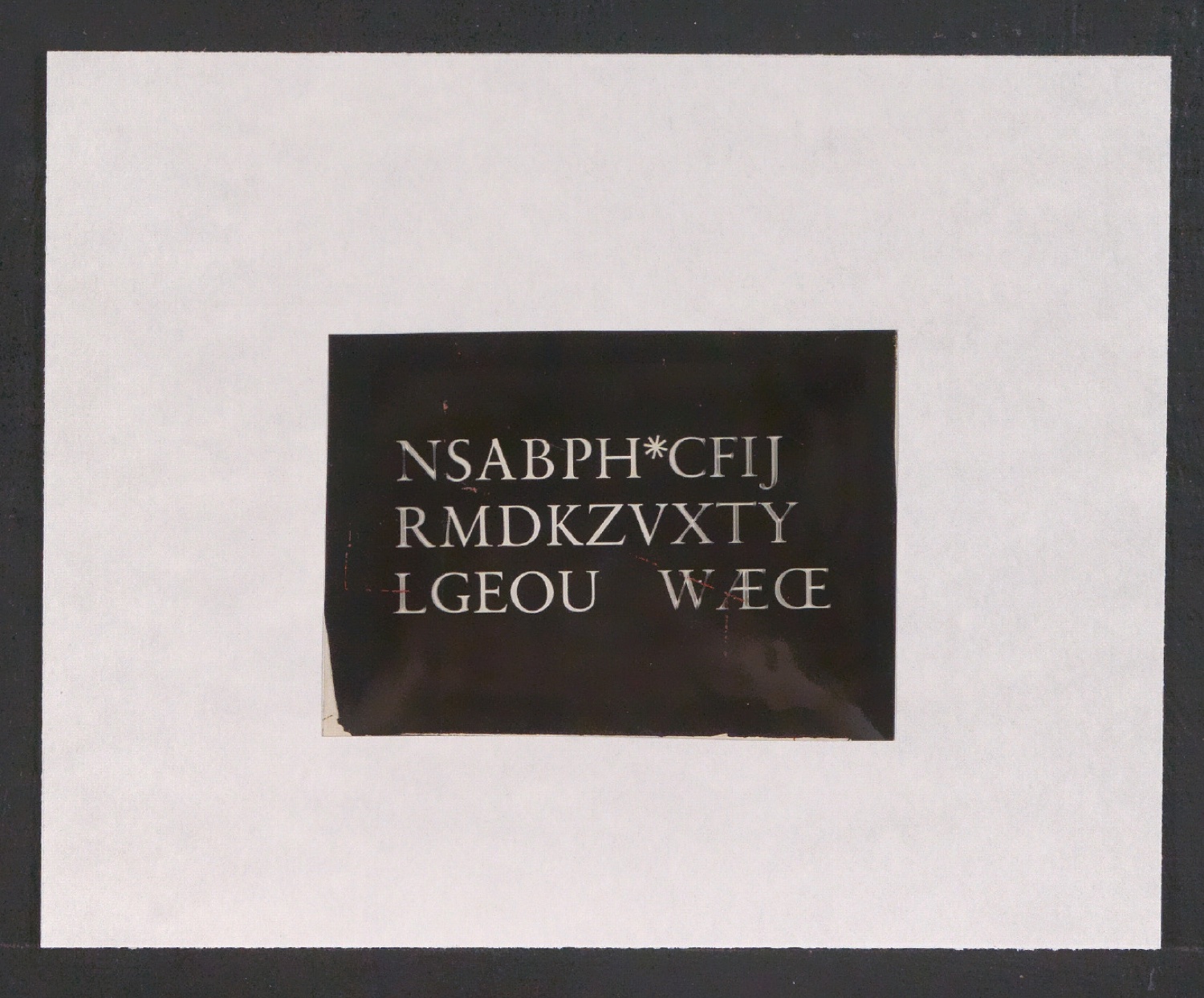 Negativfilme für Reproduktionen von Entwürfen der Sabon, der Garamond und historischer Schrifttypen — Blatt 35