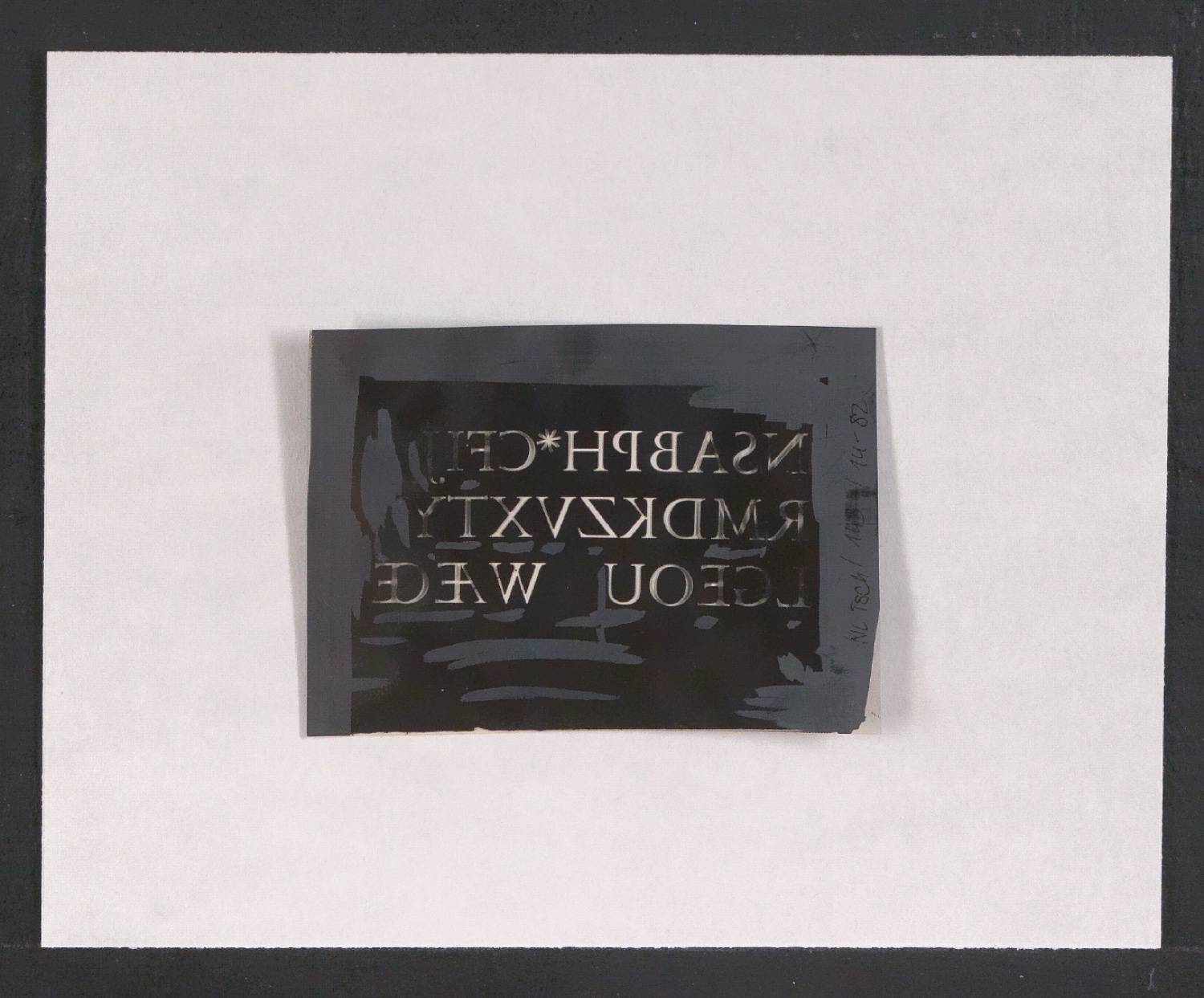Negativfilme für Reproduktionen von Entwürfen der Sabon, der Garamond und historischer Schrifttypen — Blatt 36