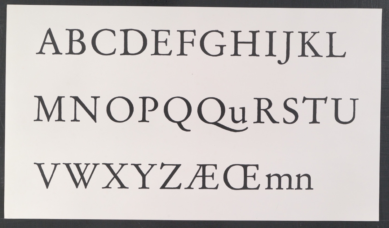 Klischeeabzüge von Schriftproben der Romains Paragon de Garamond und Romain Gros Text de Garamond — Blatt 3