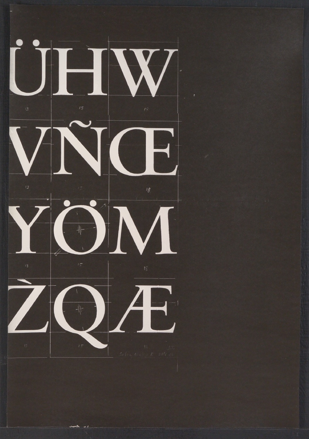 Positive und Negative Fotokopien von Entwürfen der Sabon und der Garamond — Blatt 17