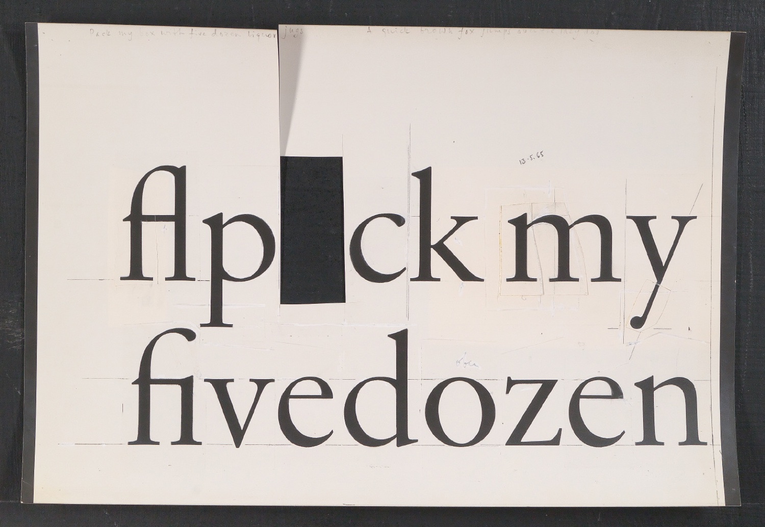 Positive und Negative Fotokopien von Entwürfen der Sabon und der Garamond — Blatt 41