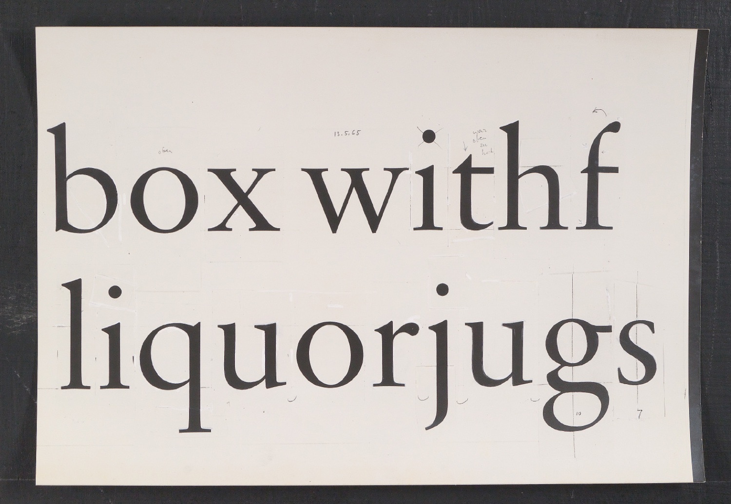 Positive und Negative Fotokopien von Entwürfen der Sabon und der Garamond — Blatt 43