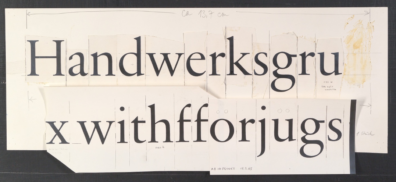 Entwürfe für die Sabon und eine Garamond — Blatt 7