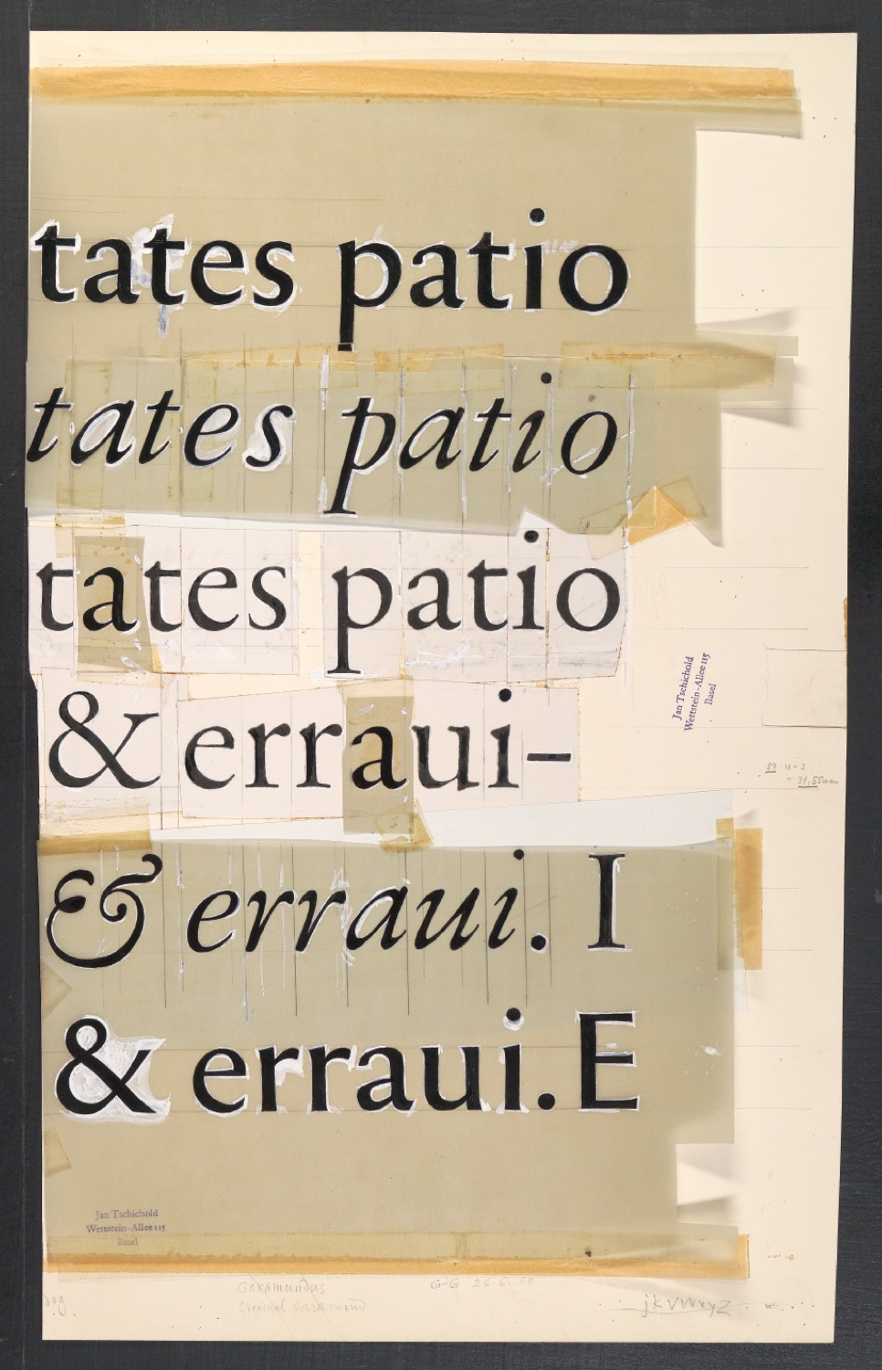 Entwürfe für die Sabon und eine Garamond — Blatt 11