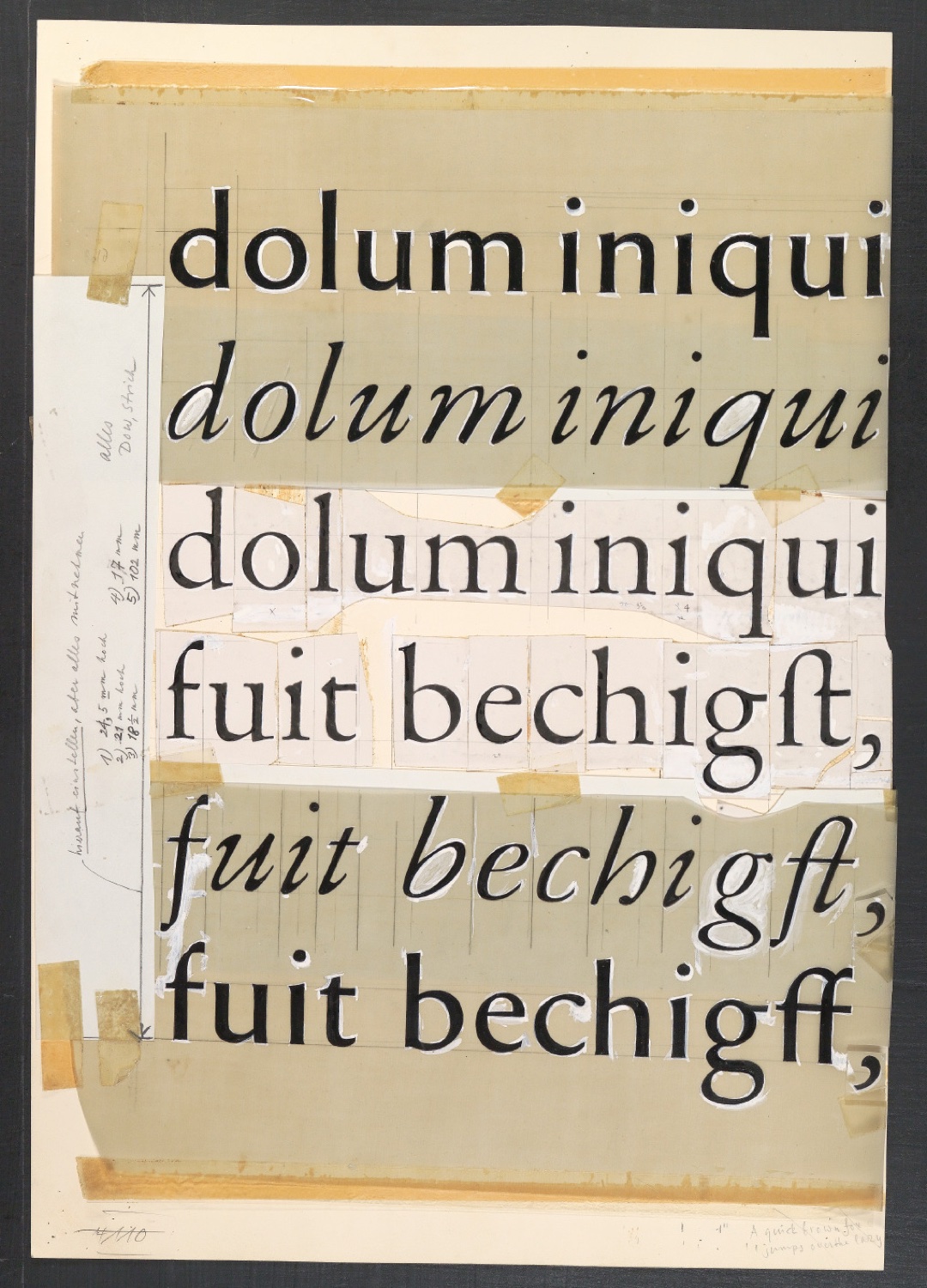 Entwürfe für die Sabon und eine Garamond — Blatt 13