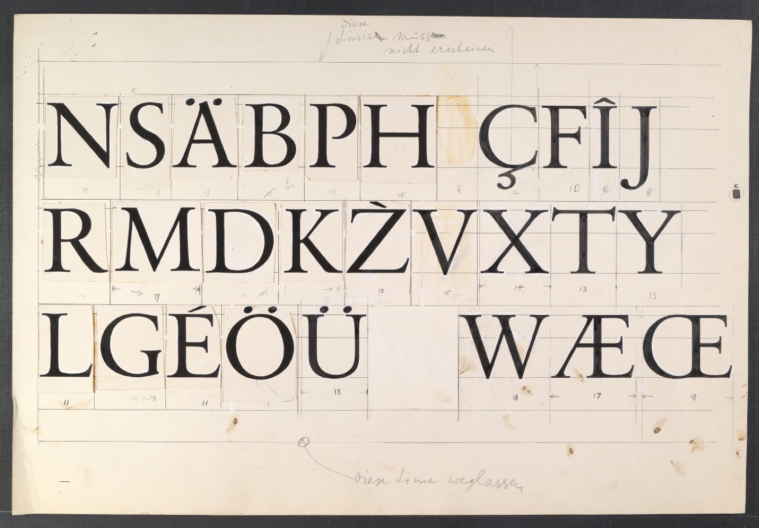 Entwürfe für die Sabon und eine Garamond — Blatt 17