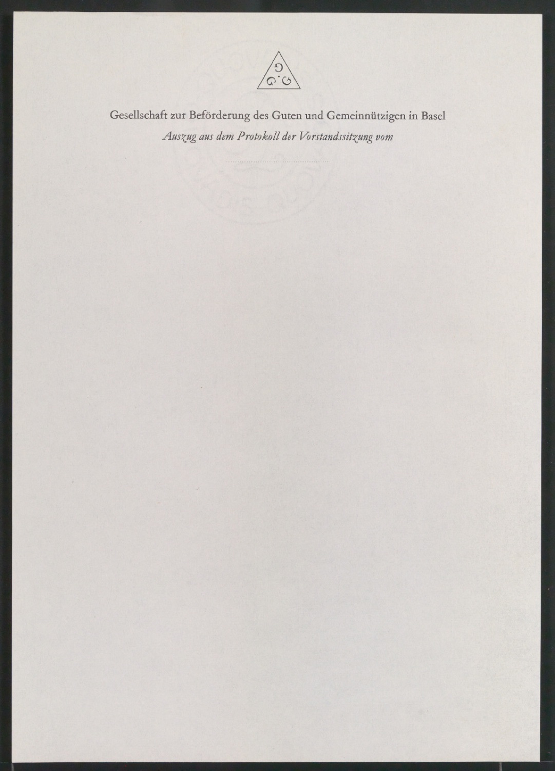 Belegexemplare vom Corporate Design für Gesellschaft zur Beförderung des Guten und Gemeinnützigen Basel — Blatt 31