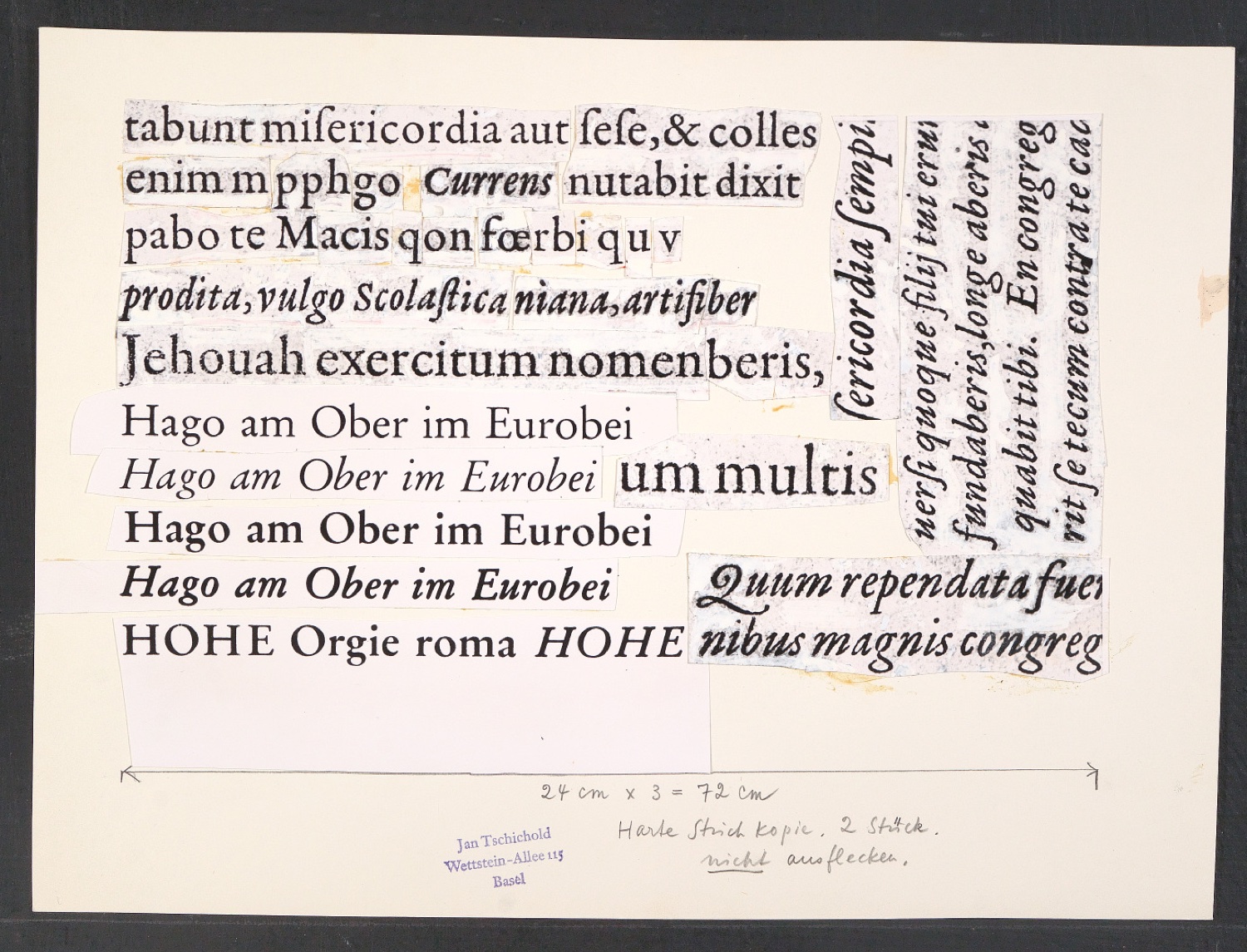 Montierte Klischeevorlagen für Illustrationen der Romains Paragon de Garamond und Romain Gros Text de Garamond — Blatt 3