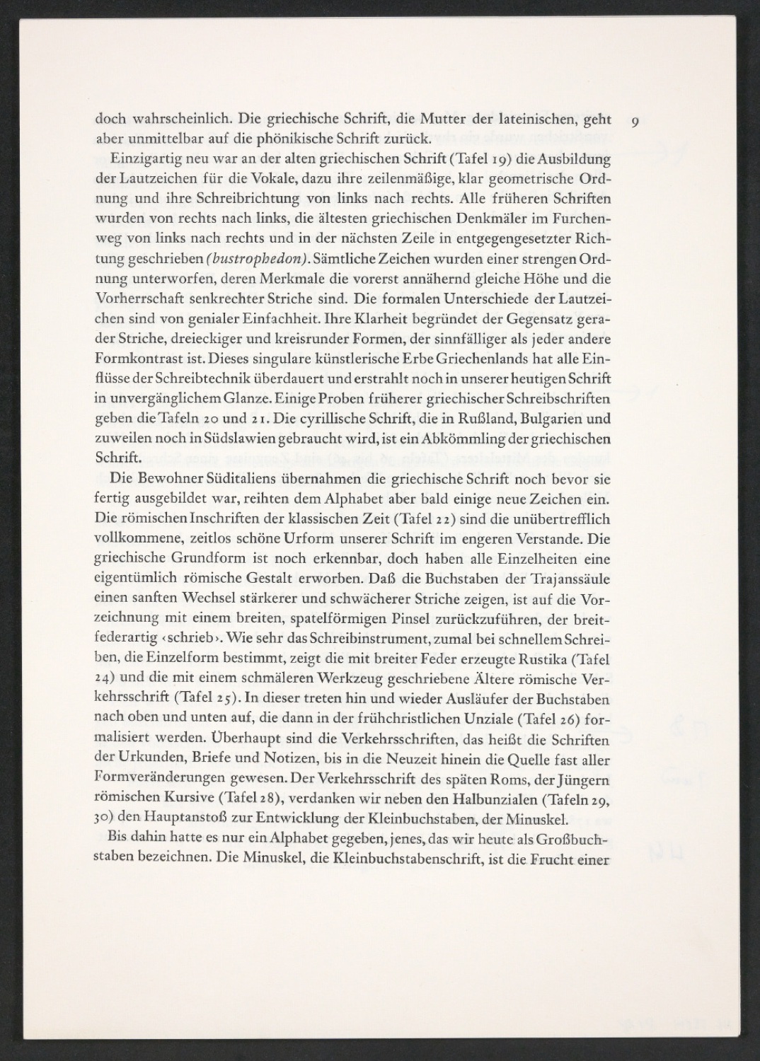 Korrekturfahnen des Textes der ersten Auflage und montierte Seiten zu Geschichte der Schrift in Bildern — Blatt 5