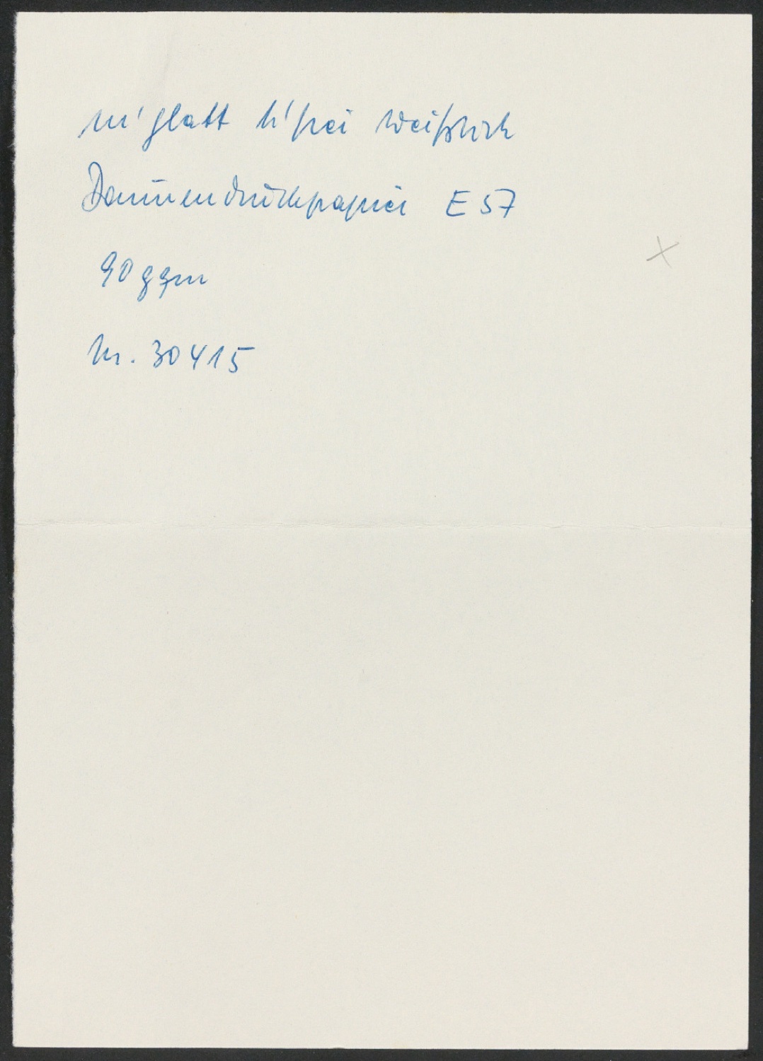 Papiermuster und Gewebemuster mit Notizen Tschicholds für Druck von Geschichte der Schrift in Bildern — Blatt 7