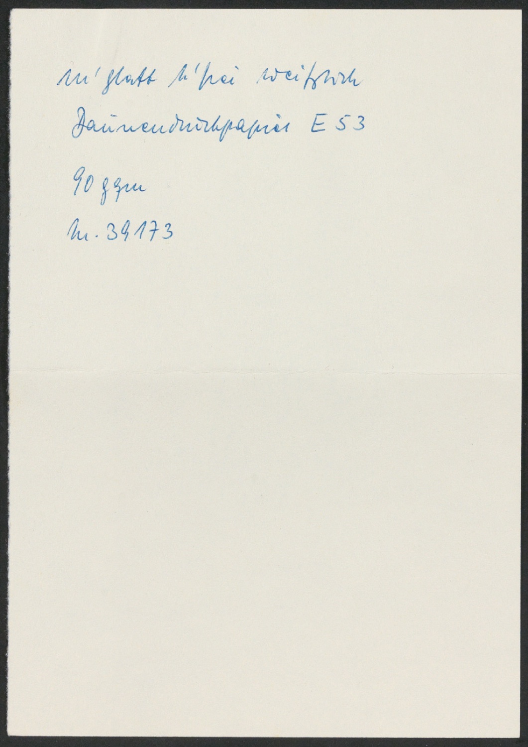 Papiermuster und Gewebemuster mit Notizen Tschicholds für Druck von Geschichte der Schrift in Bildern — Blatt 9