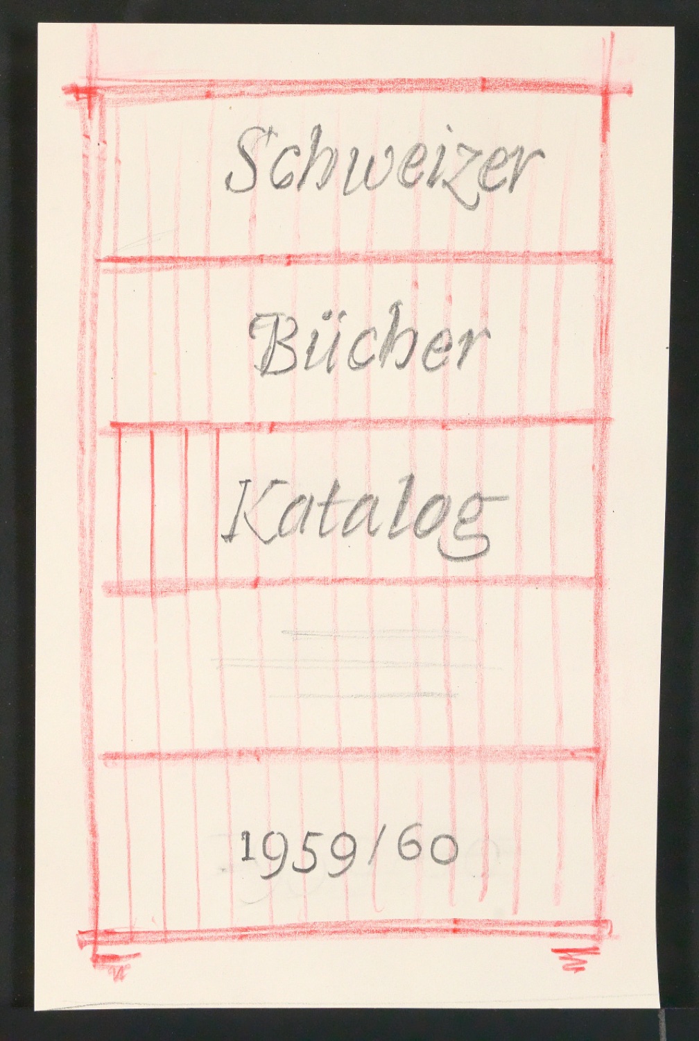 Entwurfsskizzen für den Bucheinband von Schweizer Bücherkatalog 1959/60 — Blatt 3