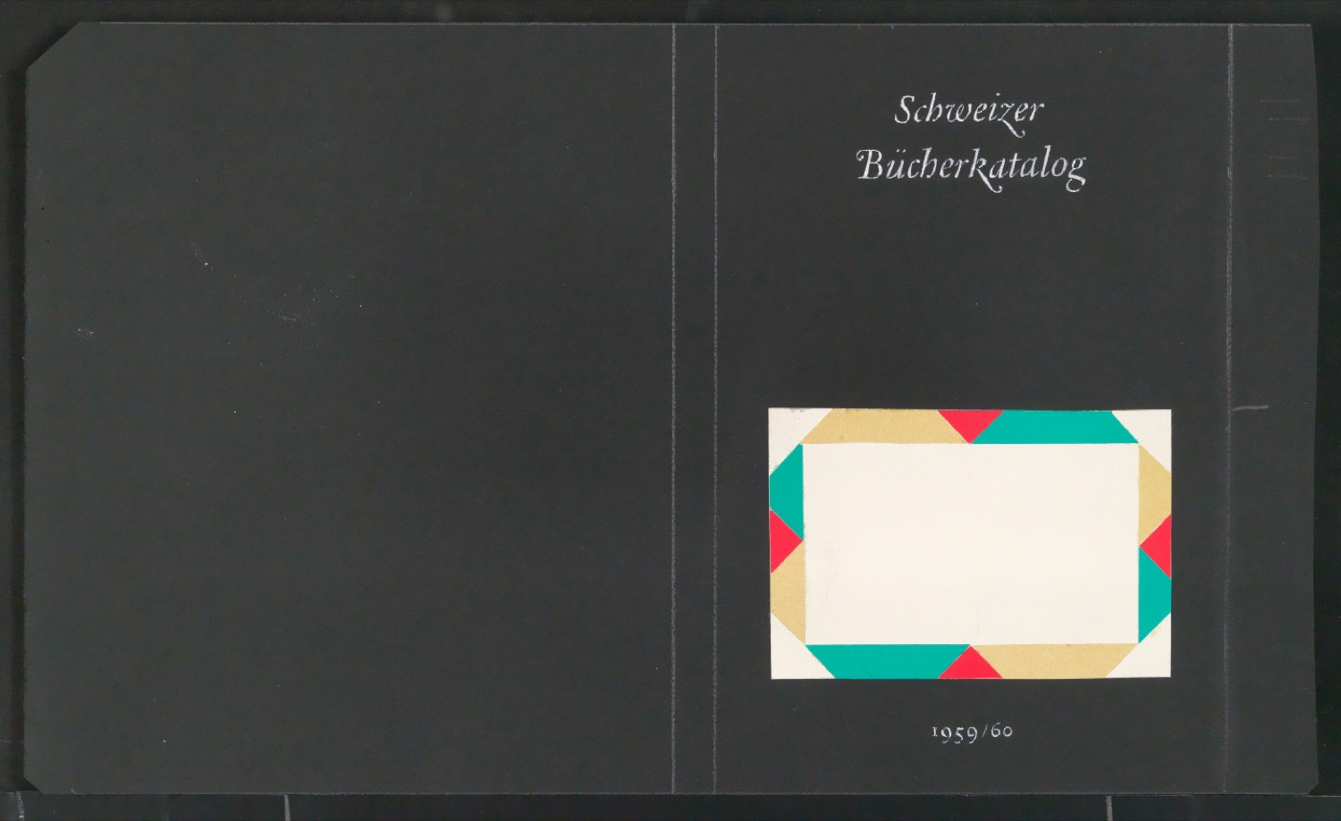 Entwürfe für den Bucheinband von Schweizer Bücherkatalog 1959/60, schwarz — Blatt 3